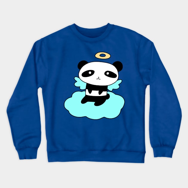 Angel Panda Sitting on a Cloud Crewneck Sweatshirt by saradaboru
